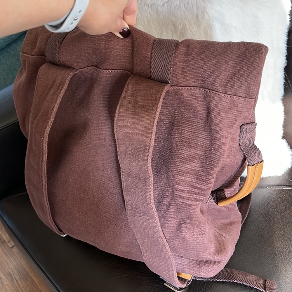 BODHI backpack canvas and leather trim - Picture 3 of 4